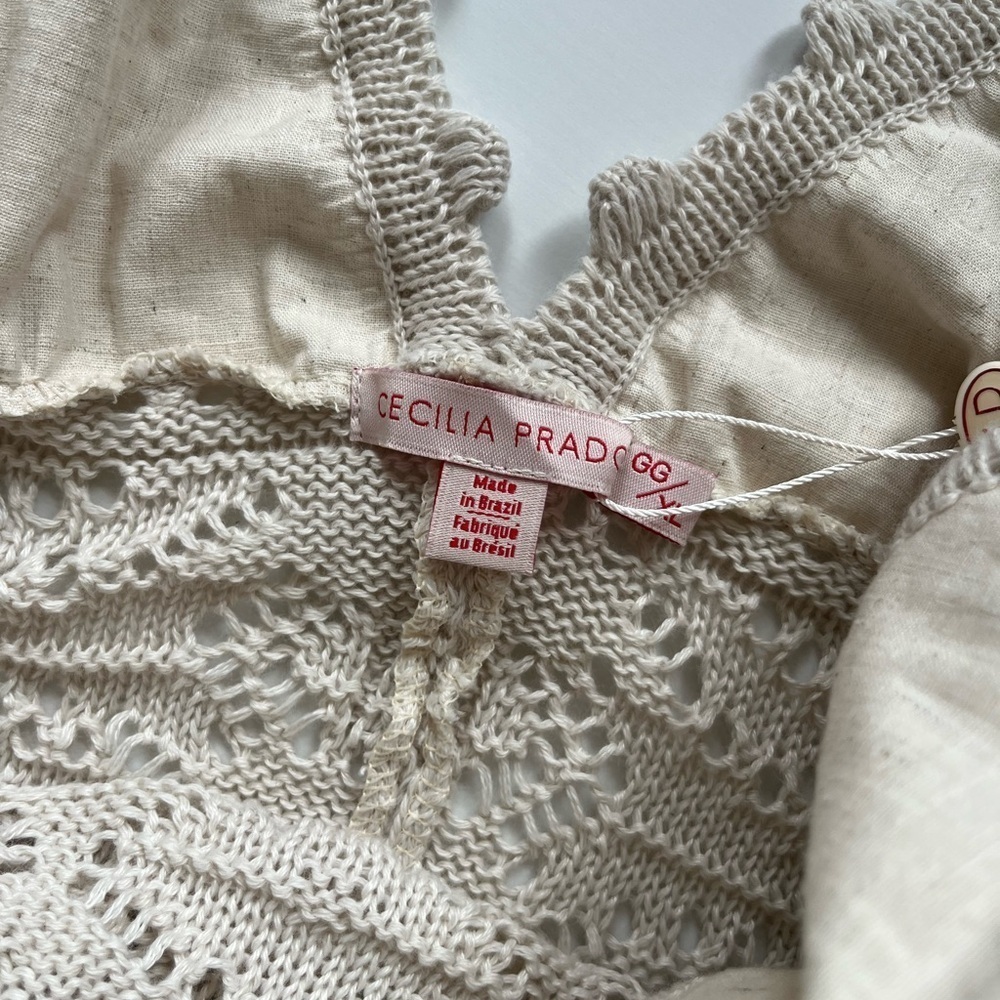 NWT Cecilia Prado Cream Lace ruffle Dress by Anthropologie - Picture 6 of 12